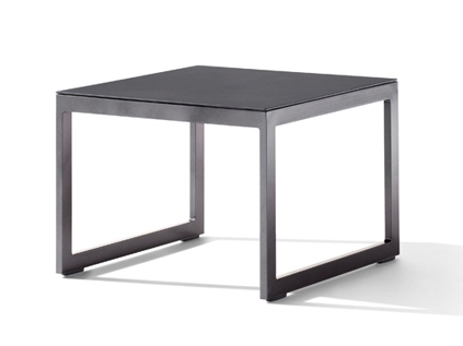 Sieger Loungetisch 60x60x44cm eisengrau - Tischplatte Spraystone eisengrau