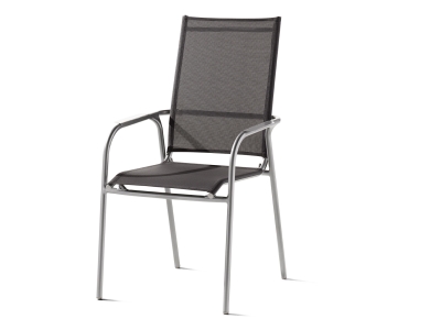 Sieger Sirio Stapelsessel, Aluminium graphit