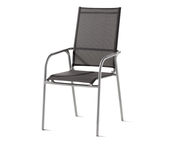 Sieger Sirio Stapelsessel, Aluminium graphit