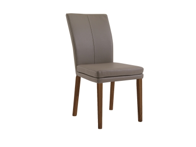 Niehoff Colorado Stuhl 741, Wild-Nussbaum, Leder Napoli stone