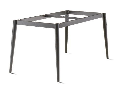 Sieger Loft Tischgestell Aluminium-Rundrohr eisengrau, 140 x 70cm