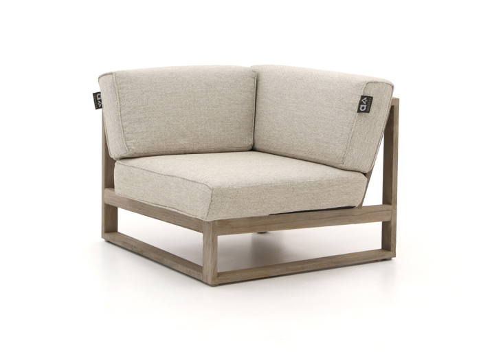 Apple Bee Antigua Lounge Eckmodul Teakholz coastal inkl. Kissen 81x81cm