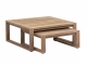 Apple Bee Antigua Loungetisch-Set 2-teilig ca. 81x81cm und 65x65cm aus Teakholz coastal