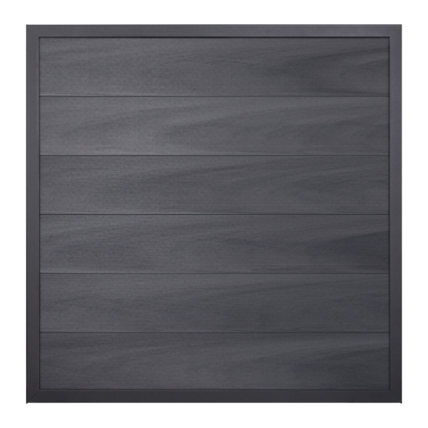 GrojaViento BPC Zaun Steingrau co-extrudiert 180x180cm Rahmen Anthrazit DB 703
