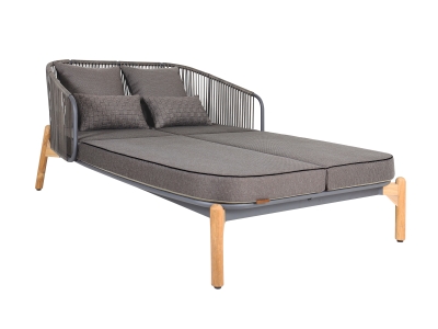 Zebra Pollux Daybed mit Polster 215x139cm Teak-Aluminium