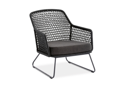 Niehoff Kubu Loungesessel inkl. Kissen, Kordelflechtung Niehoff Kubu Loungesessel inkl. Kissen, Kordelflechtung