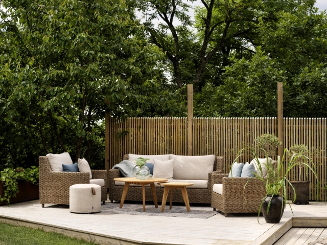 Brafab Sandkorn Loungesessel Geflecht natur, inkl. Kissen