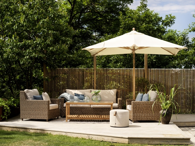 Brafab Sandkorn Loungesessel Geflecht natur, inkl. Kissen