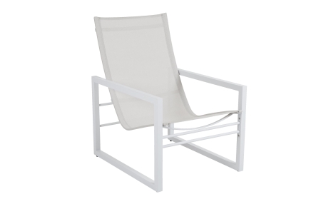 Brafab Vevi Loungesessel Aluminium wei&szlig;, off-white