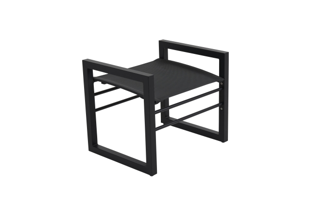 Brafab Vevi Fu�hocker Aluminium schwarz