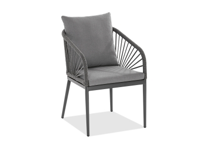 Niehoff Pino Designstuhl anthrazit, Gestell Aluminium anthrazit, inkl. Kissen, Niehoff Pino Designstuhl anthrazit, Gestell Aluminium anthrazit, inkl. Kissen,