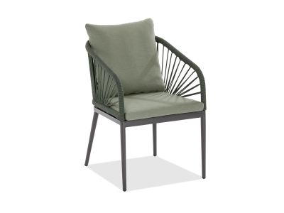 Niehoff Pino Designstuhl grün, Gestell Aluminium anthrazit, inkl. Kissen Niehoff Pino Designstuhl grün, Gestell Aluminium anthrazit, inkl. Kissen