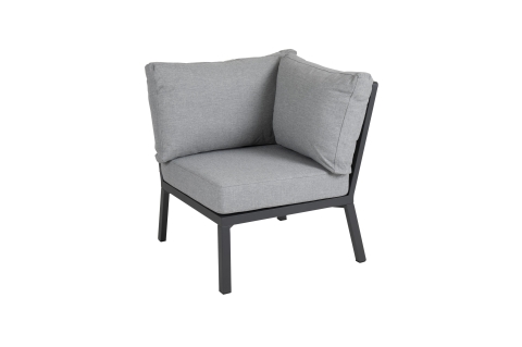 Brafab Samvaro Lounge-Eckmodul 79x79cm Aluminium anthrazit Bezug pearl grey