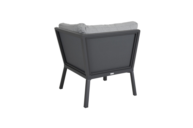 Brafab Samvaro Lounge-Eckmodul 79x79cm Aluminium anthrazit Bezug pearl grey