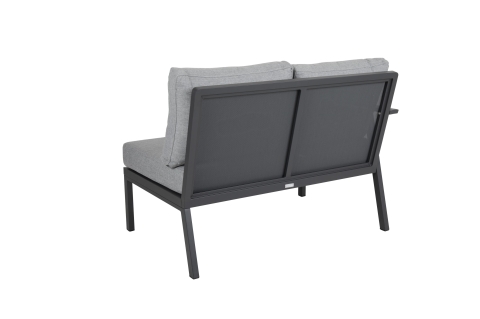 Brafab Samvaro Lounge-Abschlussmodul-Set 120cm anthrazit/pearl grey