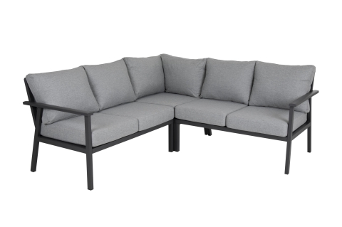 Brafab Samvaro Lounge-Abschlussmodul-Set 120cm anthrazit/pearl grey