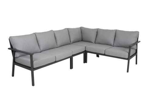Brafab Samvaro Lounge-Mittelmodul 56cm Aluminium anthrazit, Bezug pearl grey