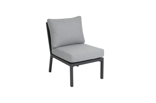 Brafab Samvaro Lounge-Mittelmodul 56cm Aluminium anthrazit, Bezug pearl grey