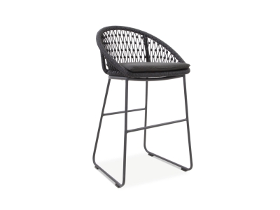 Niehoff Kuta Tresenstuhl H=88cm inkl. Sitzkissen, Sitzschale Kordelflechtung