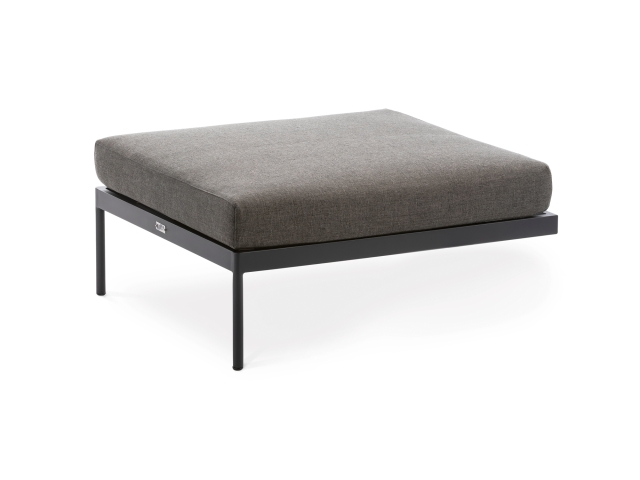 Niehoff Azuri Ottomane Aluminium anthrazit 77,5x90x42cm inkl. Polster