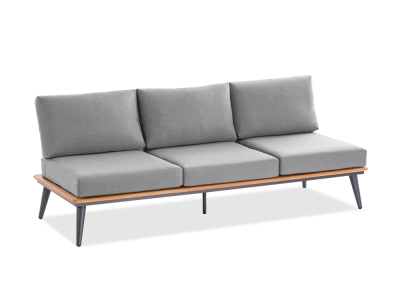 Niehoff Serra 3-Sitzer Sofa inkl. Kissen, beids. verstellb. Liegefunktion, 218x81cm