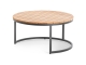 Niehoff Serra Lounge-Tisch rund 80x41cm, Teakholz, Gestell Aluminium anthrazit