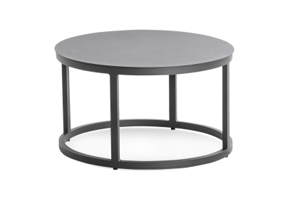 Niehoff Serra Lounge-Tisch rund 60x36cm, Aluminium anthrazit