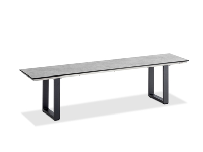 Niehoff Nemo Bank 160cm, Aluminium anthrazit, HPL Beton-Design