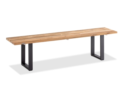 Niehoff Nemo Bank 200cm, Aluminium anthrazit, Teak recycelt