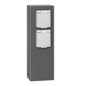 LCD Steckdosens&auml;ule 2-fach 018 graphit