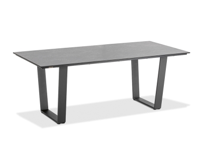 Niehoff Noah Tisch 160x95cm, Trapezkufe Aluminium anthrazit, HPL Granit