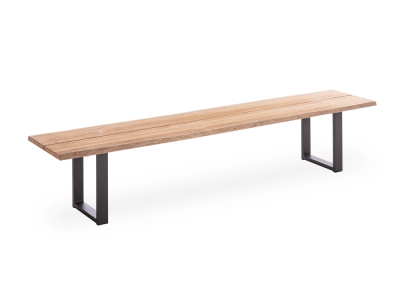 Niehoff Solid Teak Gartenbank 220x45cm, Profilkufe Aluminium anthrazit