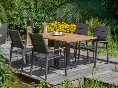 Niehoff Bistro 140x95cm -4 x Sessel Revent Sitzgruppe