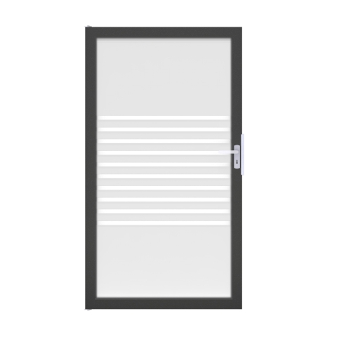 Groja Ambiente Glastor DIN rechts 100x180cm Streifen-Rahmen DB703