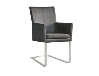 Niehoff Colorado Schwingstuhl AL 142, Flachstahl Leder anthrazit