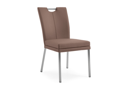 Niehoff Colorado Stuhl 351, 4-Fu&szlig; Quadratrohr, Microfaser Atlantis Havanna braun