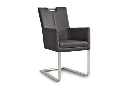 Niehoff Colorado Schwingstuhl AL 152, Flachstahl Leder anthrazit