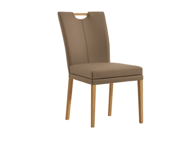 Niehoff Colorado Stuhl 751, Wildeiche, Leder Napoli stone