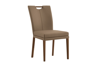 Niehoff Colorado Stuhl 751, Wild-Nussbaum, Leder Napoli stone