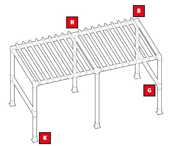 Suki Pfosten Bodenh�lse mit Dolle 91x200mm