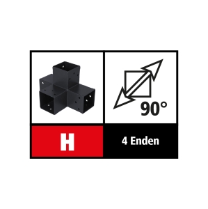 Suki Steckverbinder Verl&auml;ngerung 90 Grad, 4 Enden - 71mm