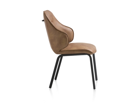 Habufa Armadillo Stuhl Microfaser Pala cognac