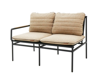 Zebra Max Lounge 2-Sitzer Sofa Aluminium graphit B: 108,5 x T 72 x H: 78,5 cm