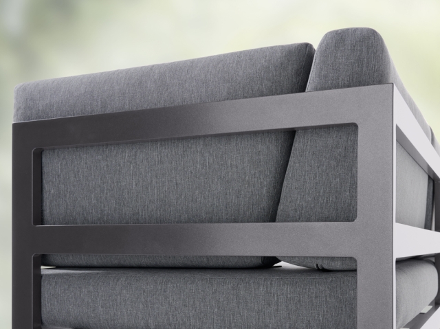 Sieger Adelaide 3-Sitzer Sofa Aluminium inkl. Polster 213x69x81cm