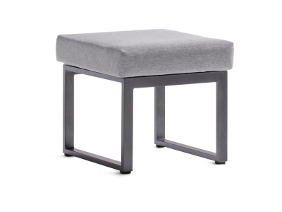 Sieger Adelaide Hocker inkl. Polster 48x48x45cm Aluminium eisengrau