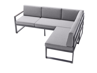 Sieger Adelaide Sitzgruppe 1 inkl. Polster Aluminium eisengrau