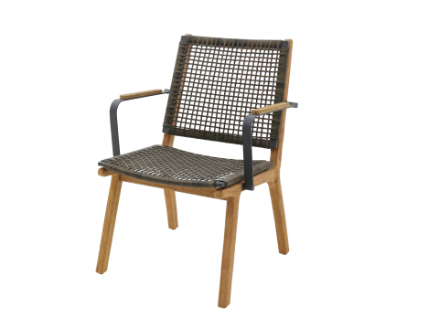 Zebra Lenyx Diningsessel Teakholz mit Armlehnen