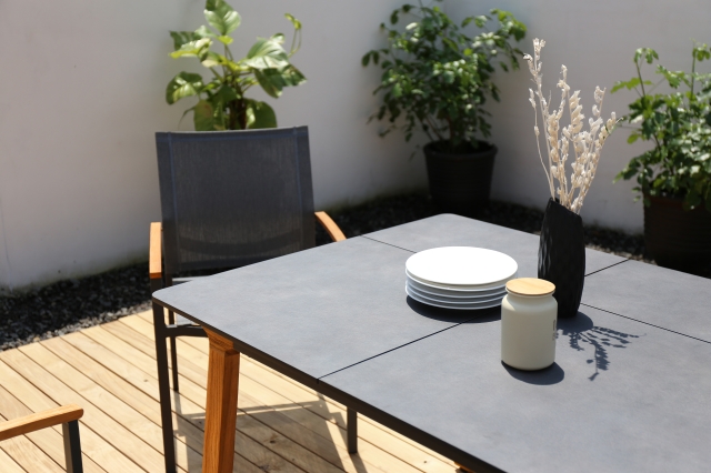 Zebra Lenyx Diningtisch 220x95cm volcanic stone