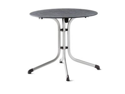 Sieger Klapptisch Polytec Schiefer anthrazit rund 85cm, Gestell graphit