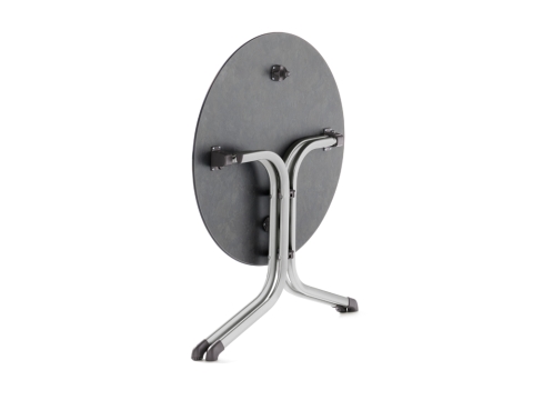 Sieger Klapptisch Polytec Schiefer anthrazit rund 85cm, Gestell graphit